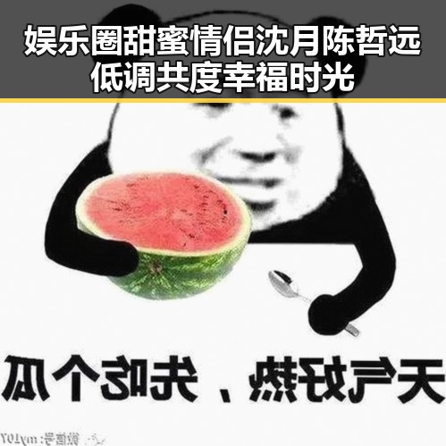 娱乐圈甜蜜情侣沈月陈哲远低调共度幸福时光